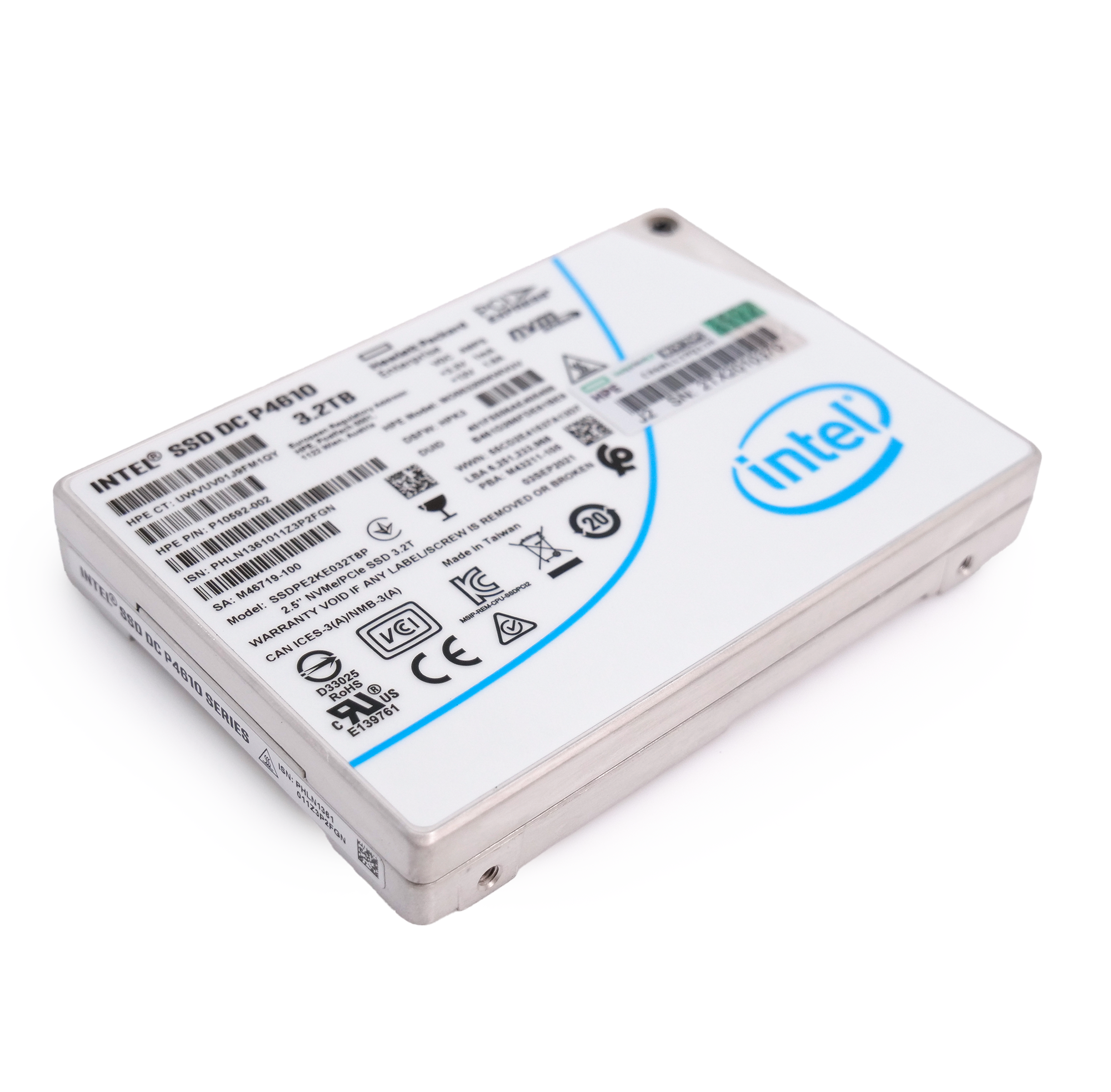 Intel SSDPE2KE032T8P 3.2TB 3 DWPD PCIe Gen 3.1 x4 4GB/s Mixed Use 3D TLC 2.5in Solid State Drive