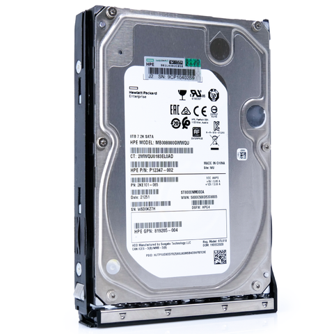 HP Generation 10 P12347-002 MB008000GWWQU 8TB SATA 6Gb/s 3.5in Refurbished HDD