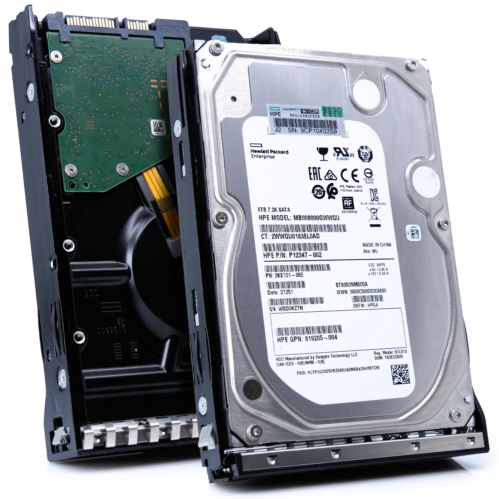 HP Generation 10 P12347-002 MB008000GWWQU 8TB SATA 6Gb/s 3.5in Refurbished HDD