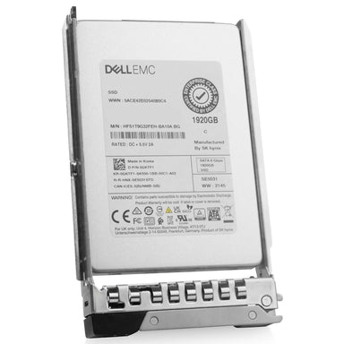 Dell G14 0GKTF1 1.92TB SATA 6Gb/s 3D TLC 2.5in Refurbished SSD, front angled view