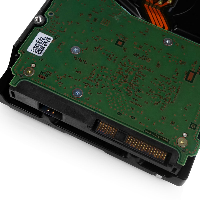 Western Digital Ultrastar DC HC530 WUH721414AL4200 0F31000 14TB 7.2K RPM SAS 12Gb/s 4Kn 3.5in Refurbished HDD, back bottom connectors view