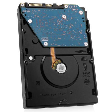 Toshiba MG08 MG08SDA800A 8TB 7.2K RPM SAS 12Gb/s 4Kn 3.5in Hard Drive, back angled view