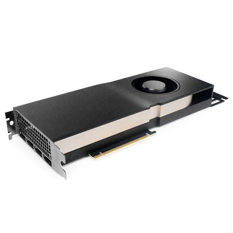 Dell/NVIDIA RTX A5000 24GB GDDR6 0J4KCH 699-5G132-0500-800 PCIe Gen 4.0 x16 Refurbished Workstation Graphics Card, front side connectors view