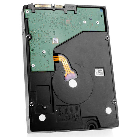 Seagate Exos 7E8 ST8000NM0055 8TB 7.2K RPM SATA 6Gb/s 512e 3.5in Refurbished HDD, back angled view