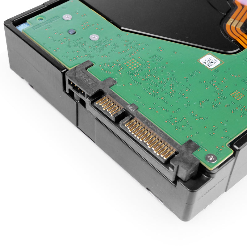 Seagate Exos 7E8 ST8000NM0055 8TB 7.2K RPM SATA 6Gb/s 512e 3.5in Refurbished HDD, back bottom connectors view