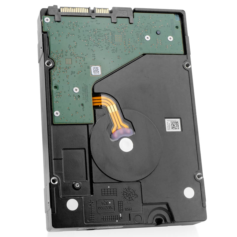 Seagate IronWolf ST8000VN0022 8TB 7.2K RPM SATA 6Gb/s 512e 3.5in Refurbished HDD, back angled view