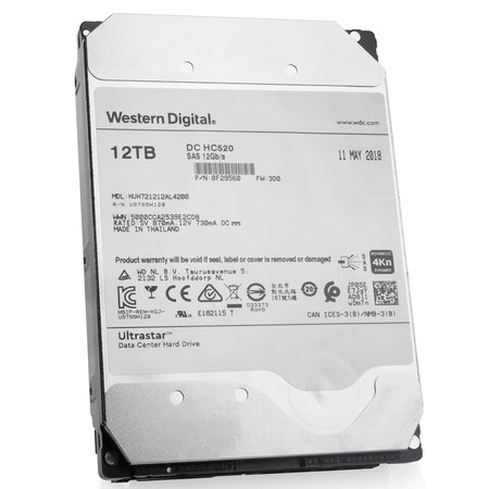 Western Digital Ultrastar He12 HUH721212AL4200 0F29560 12TB 7.2K RPM SAS 12Gb/s 4Kn 256MB 3.5" ISE HDD