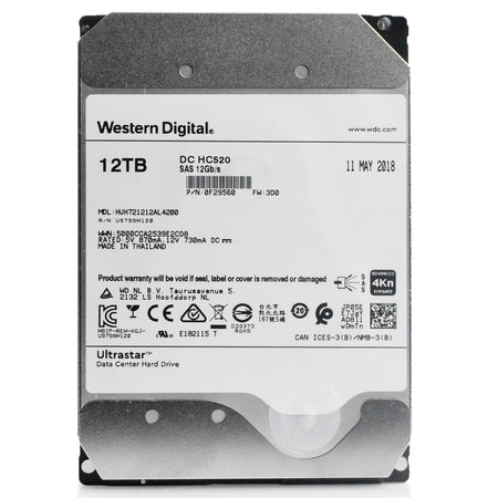Western Digital Ultrastar He12 HUH721212AL4200 0F29560 12TB 7.2K RPM SAS 12Gb/s 4Kn 256MB 3.5" ISE HDD