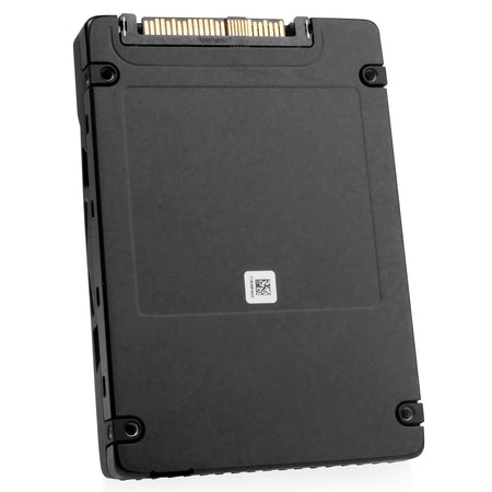 HP/Micron 7450 MAX MTFDKCC6T4TFS 6.4TB 3 DWPD PCIe Gen 4.0 x4 8GB/s 3D TLC U.3 NVMe 2.5in Solid State Drive, back angled view