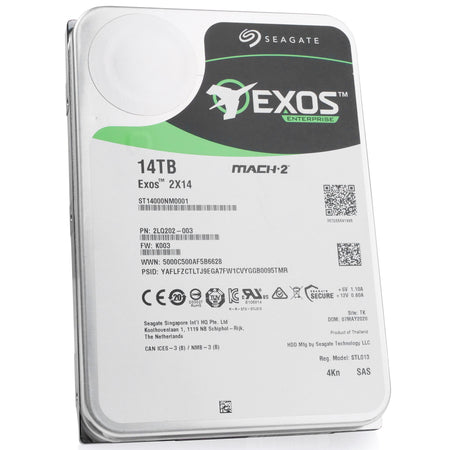Seagate Exos 2X14 ST14000NM0001 14TB 7.2K RPM SAS 12Gb/s 4Kn MACH.2 3.5in Hard Drive
