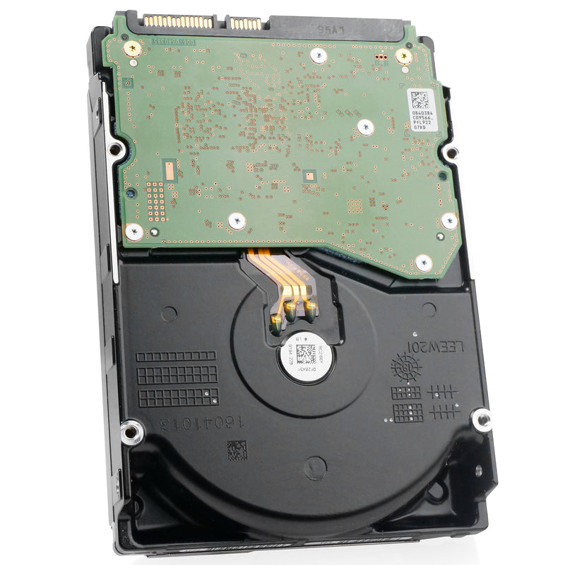 Western Digital Ultrastar DC HC530 WUH721414ALN600 0F31100 14TB 7.2K RPM SATA 6Gb/s 4Kn 3.5in Refurbished HDD, back angled view