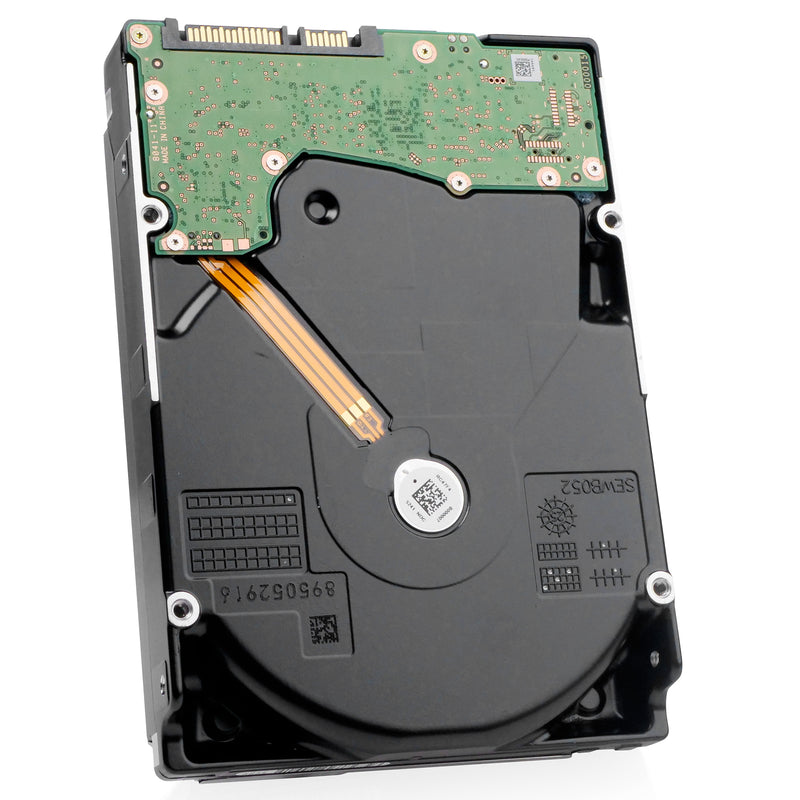 Western Digital Ultrastar HC590 WUH722624ALE6L4 0F65684 24TB 7.2K RPM SATA 6Gb/s 512e 3.5in Hard Drive, back angled view