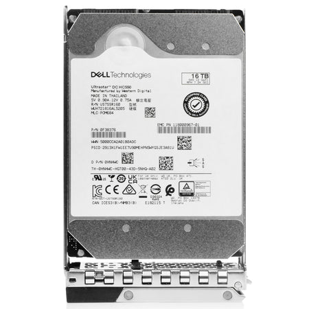 Dell G14 0HNHWC 16TB 7.2K RPM SAS 12Gb/s 512e 3.5in Hard Drive, front view