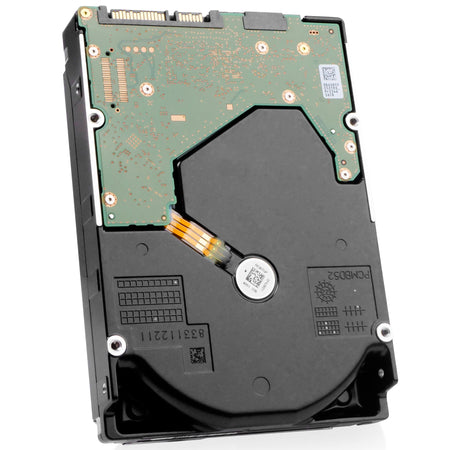 Western Digital Ultrastar DC HC550 WUH721814ALE6L4 0F38581 14TB 7.2K RPM SATA 6Gb/s 512e 3.5in Hard Drive, back angled view