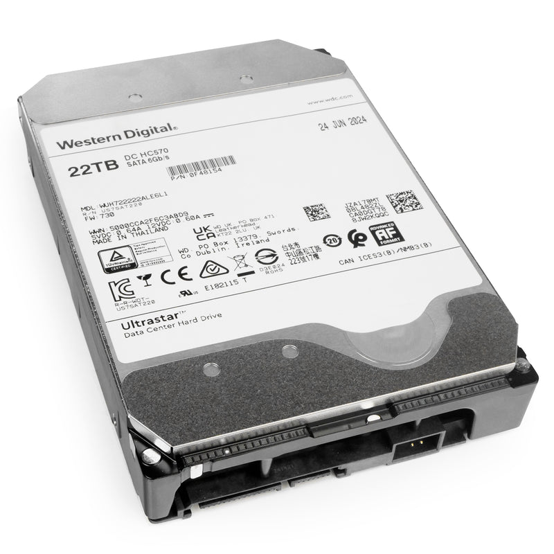 Western Digital Ultrastar DC HC570 WUH722222ALE6L1 0F48154 22TB 7.2K RPM SATA 6Gb/s 512e 3.5in Hard Drive