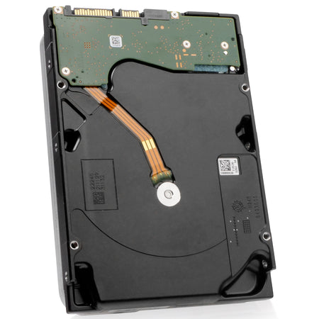 Dell/Seagate Exos X16 ST16000NM005G 16TB 7.2K RPM SATA 6Gb/s 512e 3.5in Refurbished HDD, back angled view