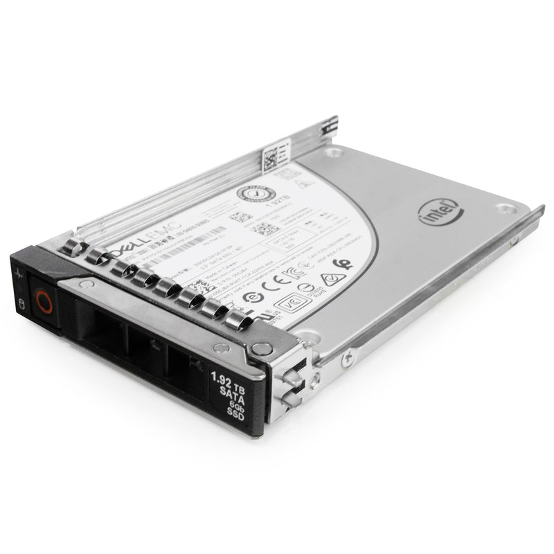 Dell G14 055J8H 1.92TB 3 DWPD SATA 6Gb/s 3D TLC 2.5in Refurbished SSD, front angled view