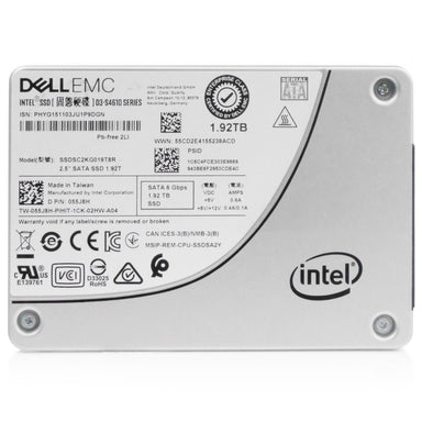 Dell/Intel S4610 SSDSC2KG019T8R 1.92TB 3 DWPD SATA 6Gb/s 3D TLC 2.5in Refurbished SSD, front view