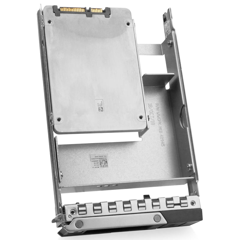 Dell G14 055J8H 1.92TB 3 DWPD SATA 6Gb/s 3D TLC Hybrid 3.5in Refurbished SSD, back angled view