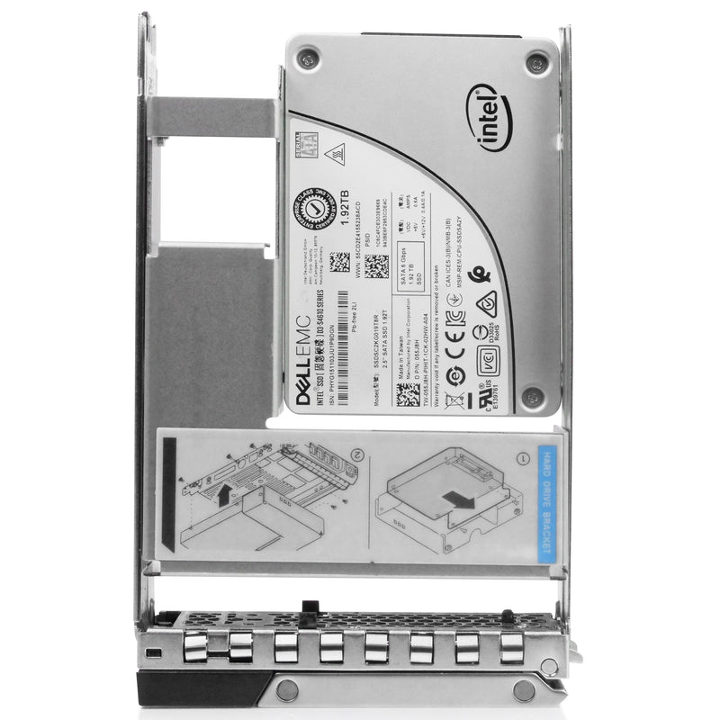 Dell G14 055J8H 1.92TB 3 DWPD SATA 6Gb/s 3D TLC Hybrid 3.5in Refurbished SSD, front view