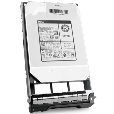 Dell G13 0T2YHT 12TB 7.2K RPM SATA 6Gb/s 512e 3.5in Refurbished HDD, front angled