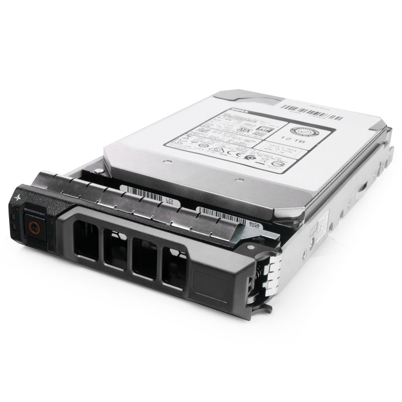 Dell G13 0T2YHT 12TB 7.2K RPM SATA 6Gb/s 512e 3.5in Refurbished HDD, bottom angled