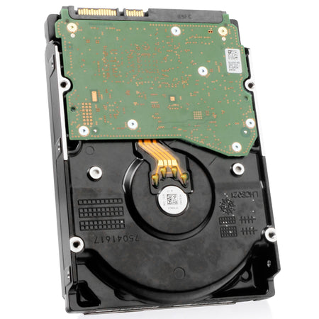 Dell/Western Digital Ultrastar DC HC520 HUH721212ALE600 0F29595 12TB 7.2K RPM SATA 6Gb/s 512e 3.5in Refurbished HDD, back angled