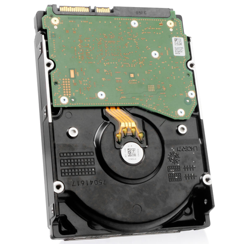 Dell/Western Digital Ultrastar DC HC520 HUH721212ALE600 0F29595 12TB 7.2K RPM SATA 6Gb/s 512e 3.5in Refurbished HDD, back angled