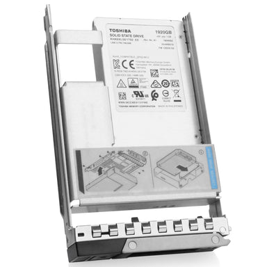 Dell G14 0KJR1M 1.92TB 0.6 DWPD SATA SATA 3D TLC Hybrid 3.5in Refurbished SSD, front angled