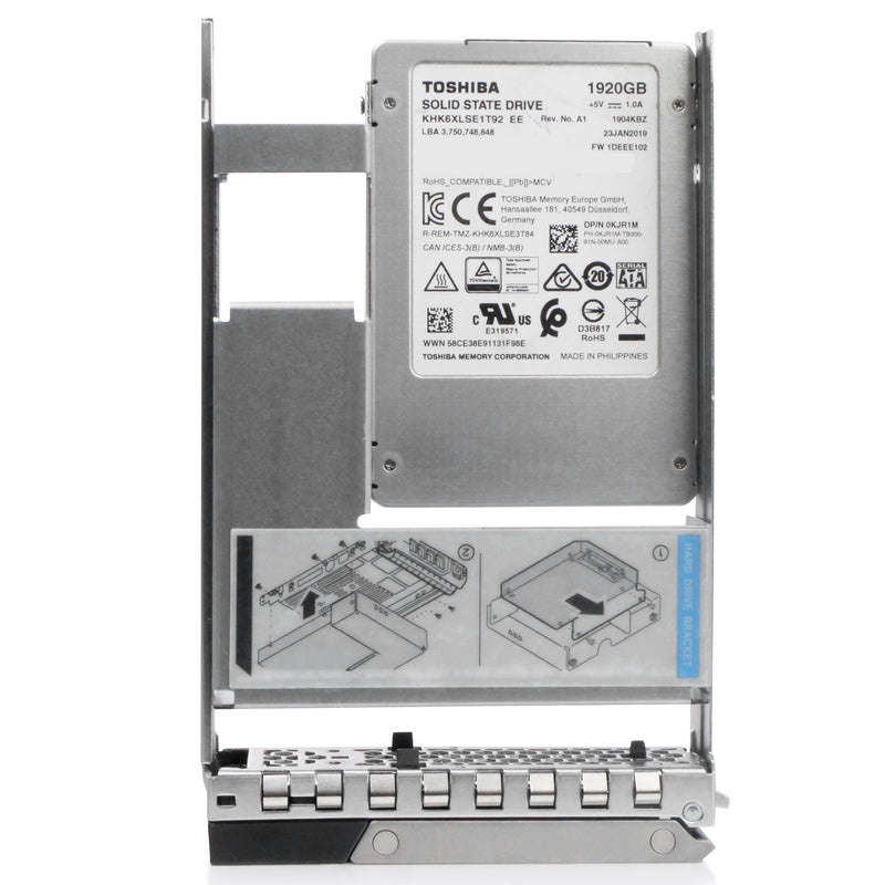 Dell G14 0KJR1M 1.92TB 0.6 DWPD SATA SATA 3D TLC Hybrid 3.5in Refurbished SSD, front