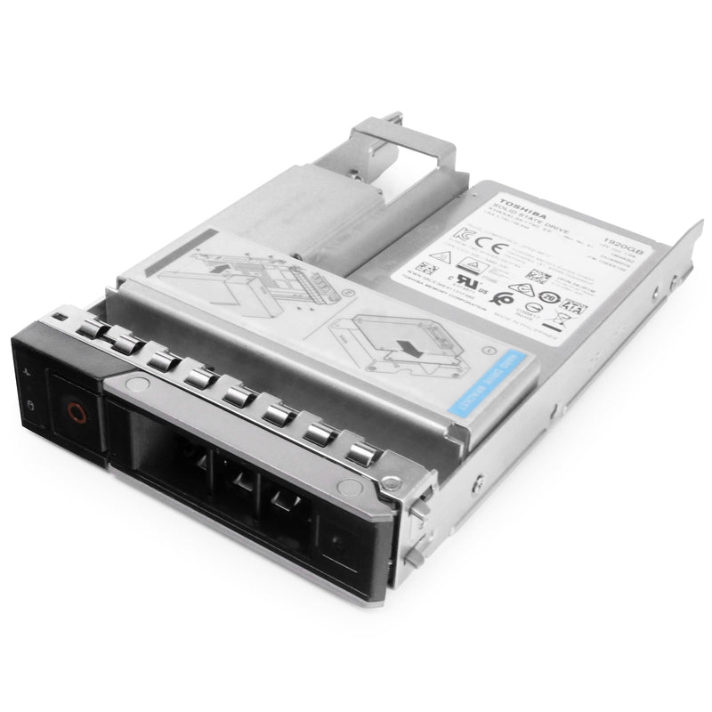 Dell G14 0KJR1M 1.92TB 0.6 DWPD SATA SATA 3D TLC Hybrid 3.5in Refurbished SSD, bottom angled