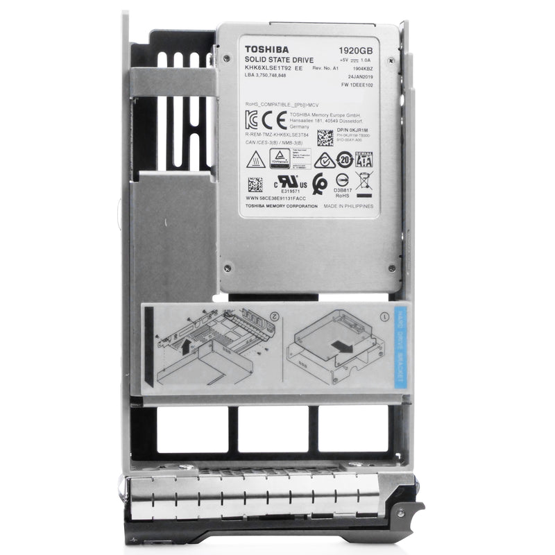 Dell G13 0KJR1M 1.92TB 0.6 DWPD SATA 6Gb/s 3D TLC Hybrid 3.5in Refurbished SSD, back