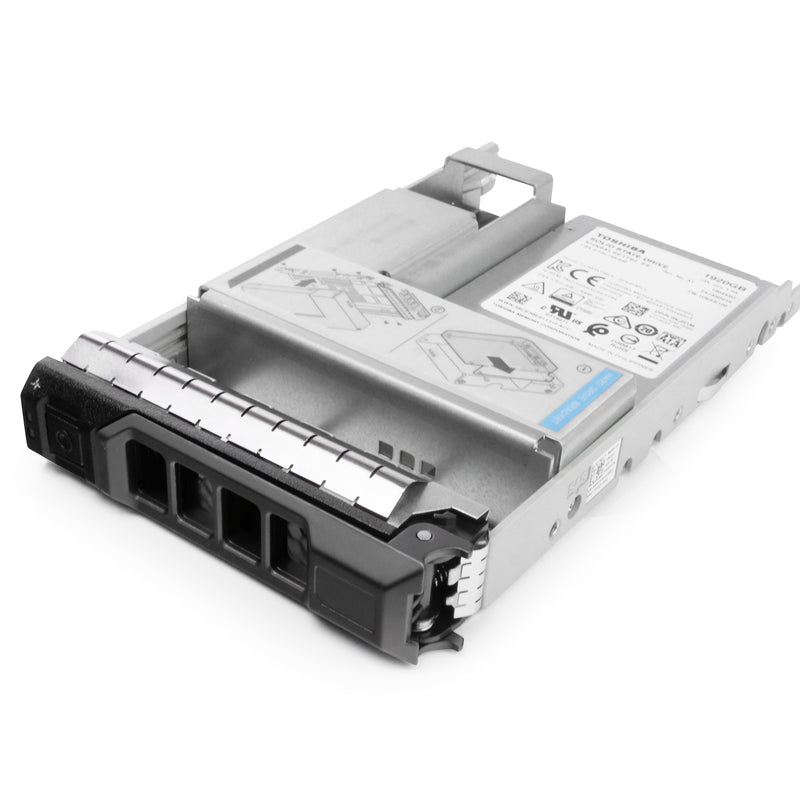 Dell G13 0KJR1M 1.92TB 0.6 DWPD SATA 6Gb/s 3D TLC Hybrid 3.5in Refurbished SSD, bottom angled