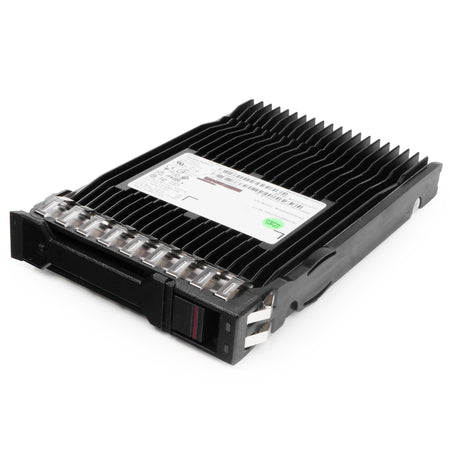 HP G11 MO006400KXPAB P54270-004 6.4TB 3 DWPD PCIe Gen 4.0 x4 8GB/s 3D TLC U.3 NVMe 2.5in Solid State Drive, bottom angled