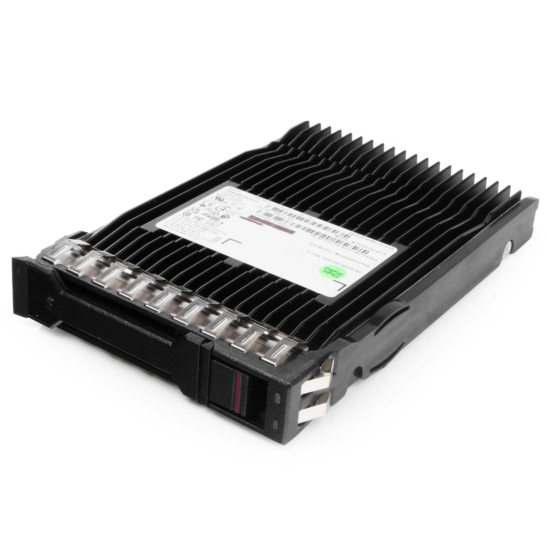 HP G11 MO006400KXPAB P54270-004 6.4TB 3 DWPD PCIe Gen 4.0 x4 8GB/s 3D TLC U.3 NVMe 2.5in Solid State Drive, bottom angled
