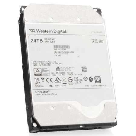 Western Digital Ultrastar DC HC580 WUH722424ALE604 0F62798 24TB 7.2K RPM SATA 6Gb/s 512e 3.5in Refurbished HDD