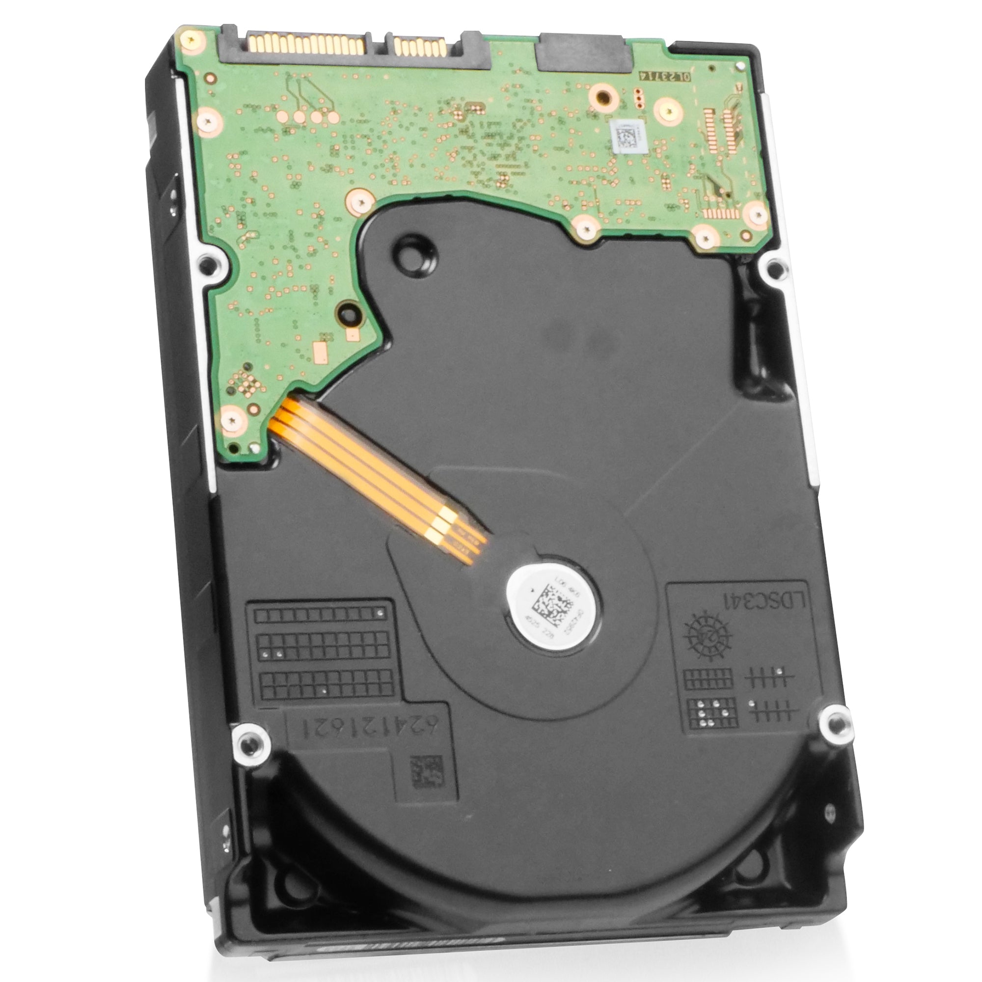 Western Digital Ultrastar DC HC580 WUH722424ALE604 0F62798 24TB 7.2K RPM SATA 6Gb/s 512e 3.5in Recertified Hard Drive, back angled