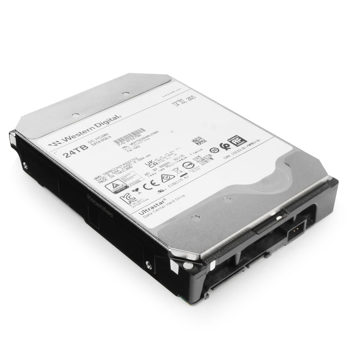 Western Digital Ultrastar DC HC580 WUH722424ALE604 0F62798 24TB 7.2K RPM SATA 6Gb/s 512e 3.5in Recertified Hard Drive, front sided