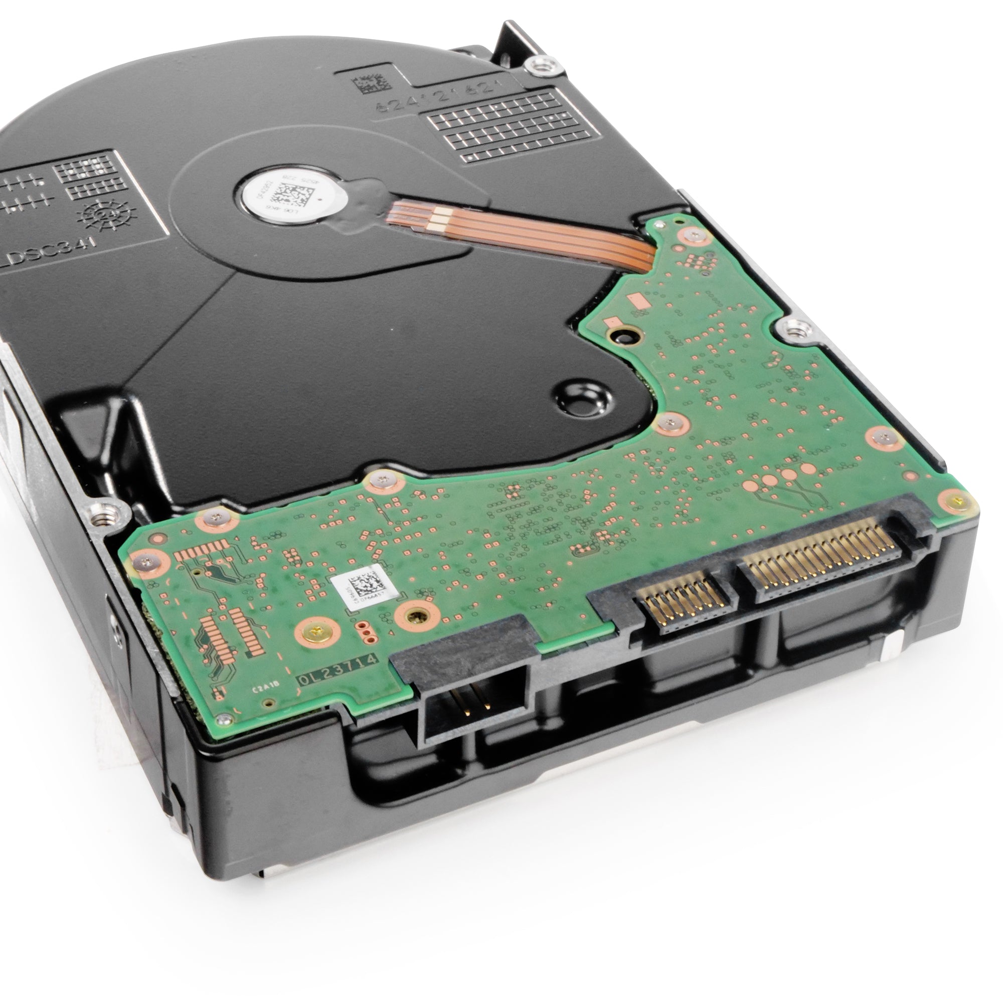 Western Digital Ultrastar DC HC580 WUH722424ALE604 0F62798 24TB 7.2K RPM SATA 6Gb/s 512e 3.5in Recertified Hard Drive, back bottom connectors view