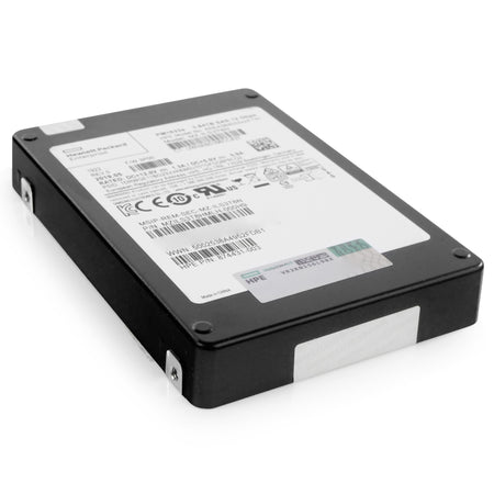 HP/Samsung PM1633a MZILS3T8HMLH 3.84TB 1 DWPD SAS 12Gb/s 3D TLC V-NAND 2.5in Refurbished SSD, front angled view