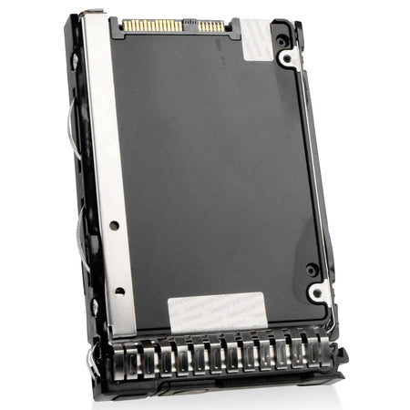 HP Generation 8 AREA3840S5xnFTRI 874431-003 3.84TB 1 DWPD SAS 12Gb/s 3D TLC V-NAND in Refurbished SSD, back angled view