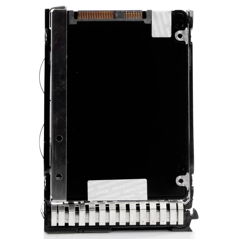 HP Generation 8 AREA3840S5xnFTRI 874431-003 3.84TB 1 DWPD SAS 12Gb/s 3D TLC V-NAND in Refurbished SSD, back view