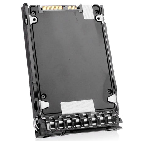 HP Generation 11 874431-003 AREA3840S5xnFTRI 3.84TB 1 DWPD SAS 12Gb/s 3D TLC V-NAND 2.5in Refurbished SSD, back angled view