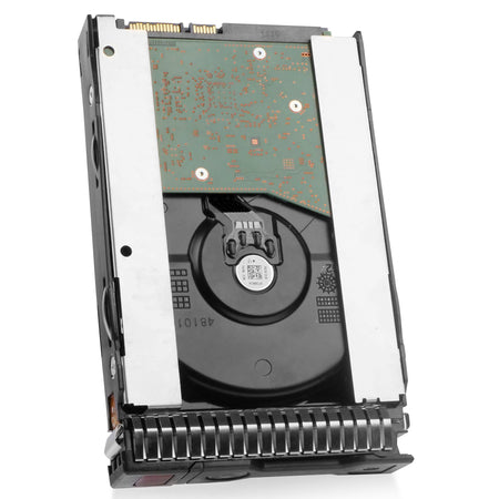 HP Generation 8 MB012000GWDFE 868211-001 12TB 7.2K RPM SATA 6Gb/s 512e 3.5in Refurbished HDD, back angled view