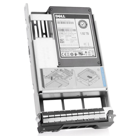 Dell G13 0086DD 1.92TB 1 DWPD SAS 12Gb/s 3D TLC V-NAND Hybrid 3.5in Refurbished SSD, front angled view