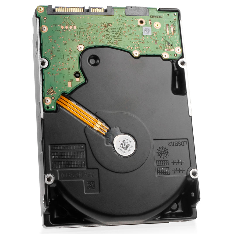 Western Digital Ultrastar DC HC570 WUH722222ALE604 0F48290 22TB 7.2K RPM SATA 6Gb/s 512e 3.5in Recertified Hard Drive, back angled view