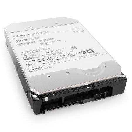 Western Digital Ultrastar DC HC580 WUH722422ALE604 0F48277 22TB 7.2K RPM SATA 6Gb/s 512e 3.5in Recertified Hard Drive, bottom view