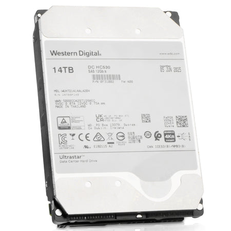 Western Digital Ultrastar DC HC530 WUH721414AL4204 0F31002 14TB 7.2K RPM SAS 12Gb/s 4kn 3.5in Recertified Hard Drive