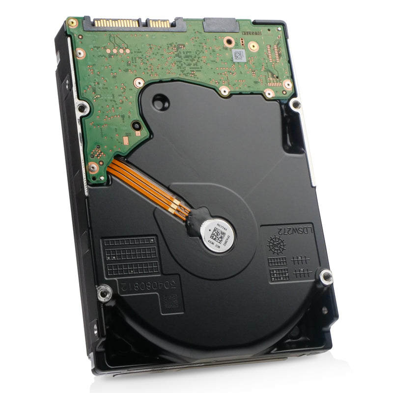 Western Digital Ultrastar DC HC570 WUH722222ALE6L1 0F48154 22TB 7.2K RPM SATA 6Gb/s 512e 3.5in Hard Drive, back angled view