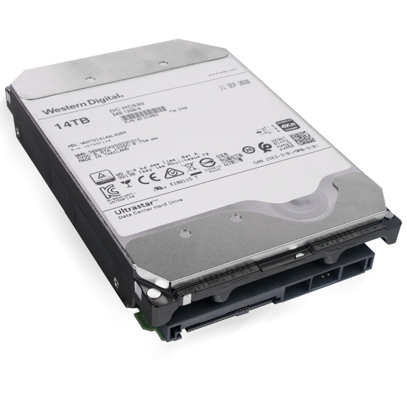 Western Digital Ultrastar DC HC530 WUH721414AL4204 0F31002 14TB 7.2K RPM SAS 12Gb/s 4kn 3.5in Refurbished HDD, bottom view